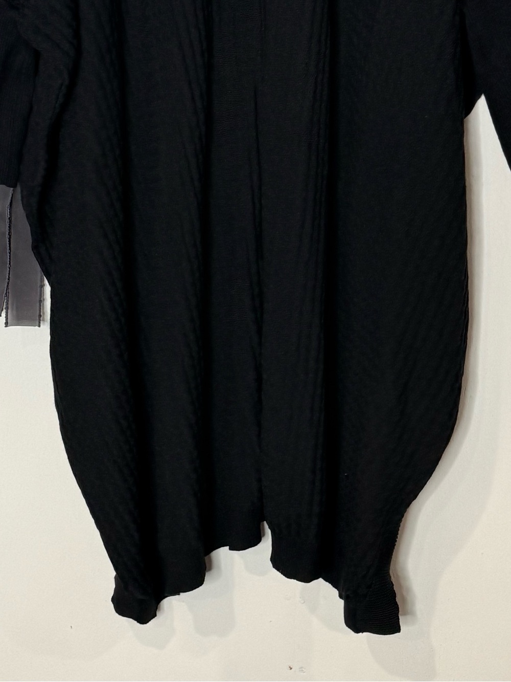 Avant Garde Oversized Embellished Mock Neck Knit High Low Sweater Dress XL Black - Picture 10 of 14